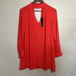 NEW Revolve Krisa Cutout High Neck Mini Dress Lipstick Sz‎ Medium NWT